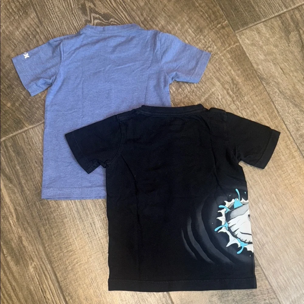 3 Boys Navy, Black and Blue T-Shirts Set by Quicksilver & Hurley - Picture 3 of 5